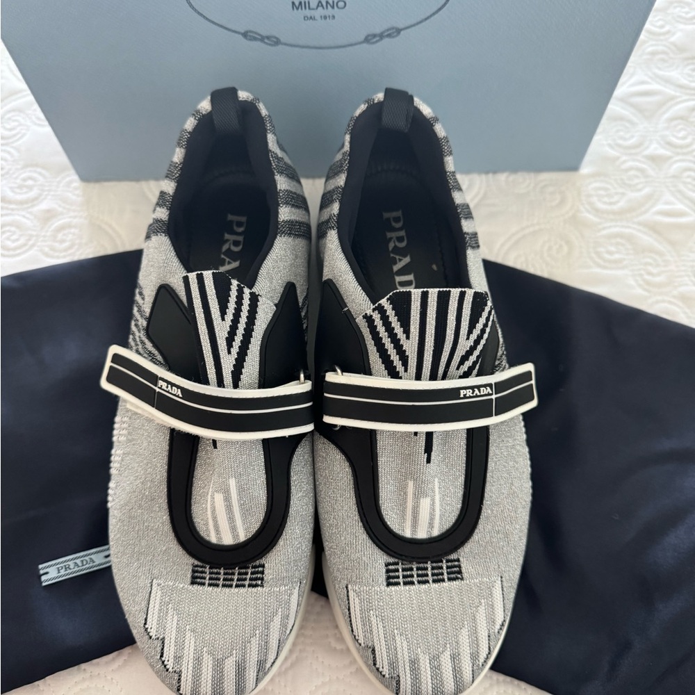Prada Gray and Black Athletic Shoes - Picture 8 of 10